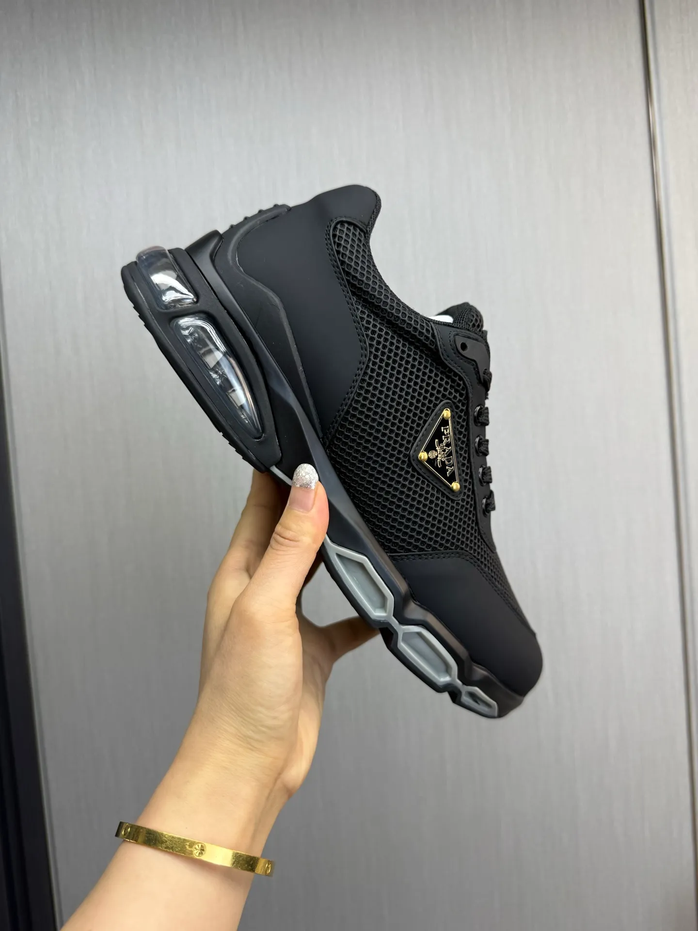 Men's shoes 💰640💰 [PRADA] Men's shoes are popular in the counter, high-quality shipments ✔️Official website synchronization, original cowhide with mesh surface + cowhide lining, 1⃣️:1⃣️reproduction, original air cushion original bottom, 38-45 (customized at 45)